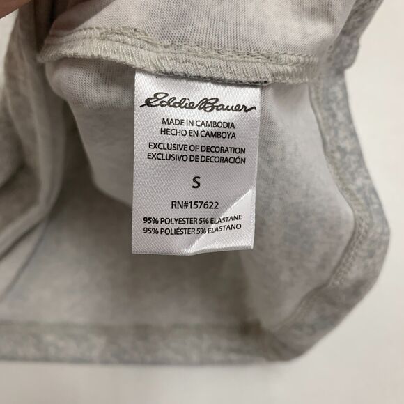 Eddie Bauer Sleepwear V Neck Tee Womens S Small Gray Short Sleeve Stretch Shirt - Picture 8 of 10